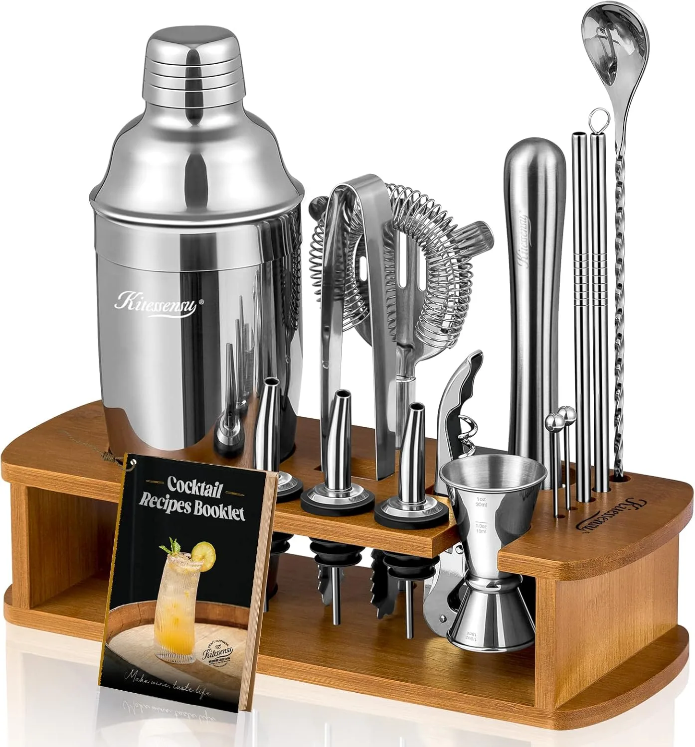 Featured: Complete Bartender Kit with Stand ā Professional Cocktail Shaker Set