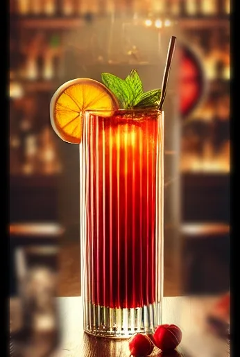 The Blitzen cocktail in its serving glass